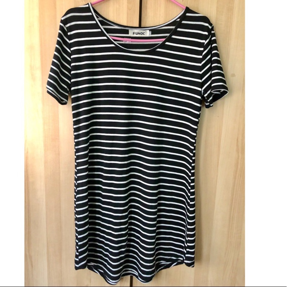 3/$25 Women’s Striped Basic T-Shirt Dress